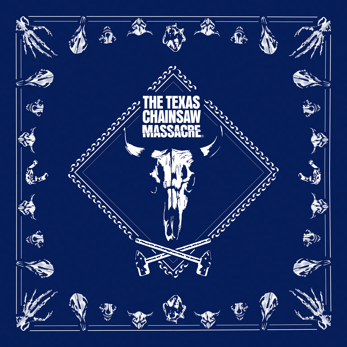 PREORDER TCM Skulls Bandana in Navy Blue
