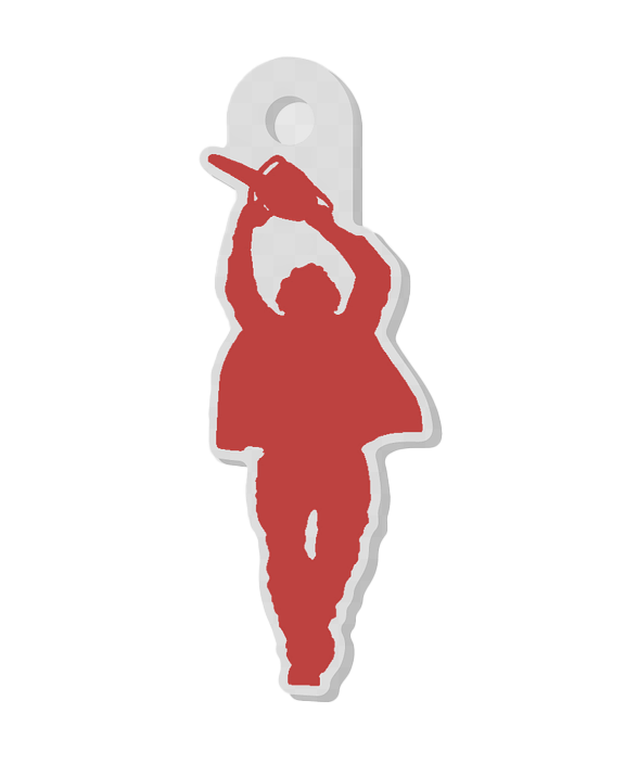 PREORDER Leatherface Chainsaw Silhouette Keychain