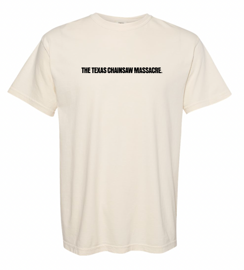 PREORDER TCM T-shirt - The Texas Chainsaw Massacre in color Ivory