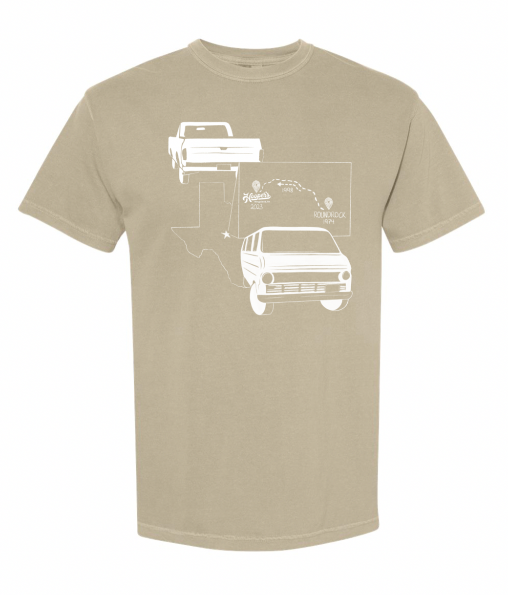 PREORDER Truckin T-shirt - The Texas Chainsaw Massacre in color Khaki