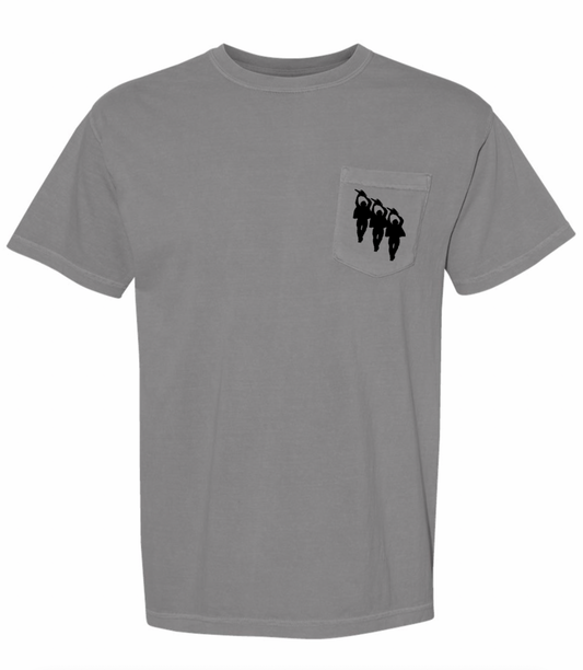 PREORDER Triple Leatherface T-shirt - The Texas Chainsaw Massacre in color Grey