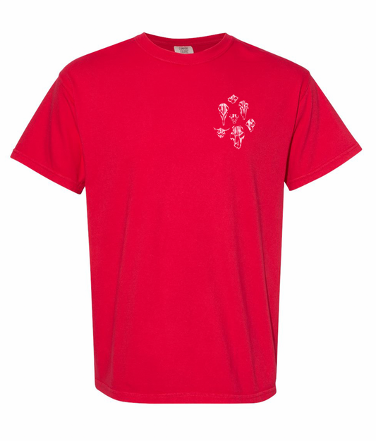 PREORDER Bones T-shirt - The Texas Chainsaw Massacre in color Red