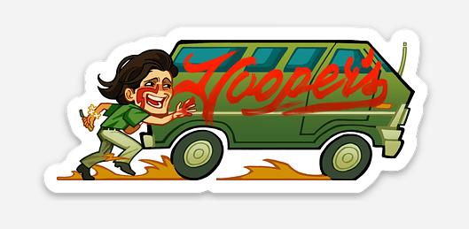 Hitchhiker’s Bloody Tag Sticker