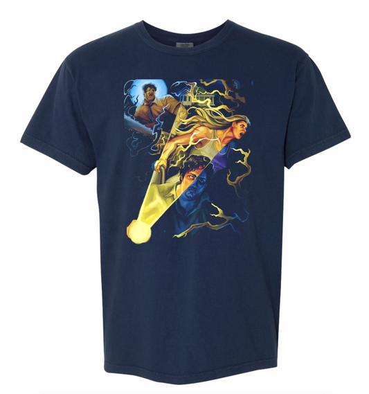 PREORDER Spotlight T-shirt - The Texas Chainsaw Massacre in color Navy Blue