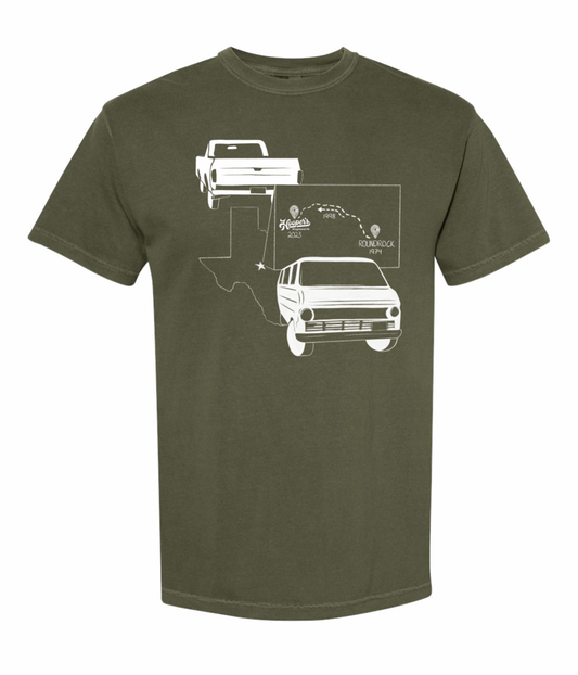 PREORDER Truckin T-shirt - The Texas Chainsaw Massacre in color Sage